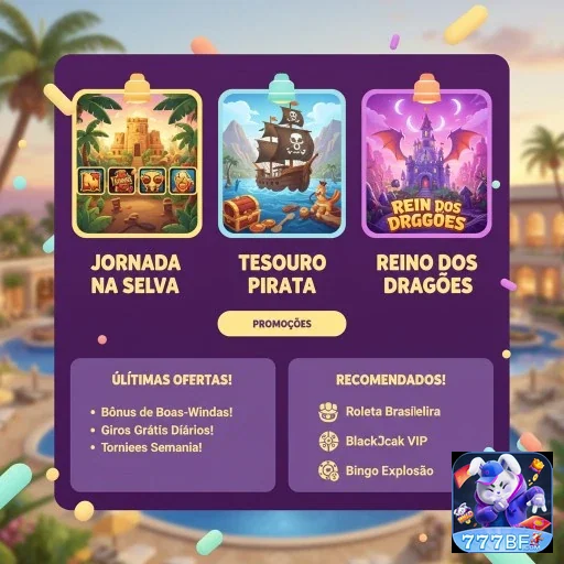 Tela do aplicativo 777bf com promoções e serviços VIP.