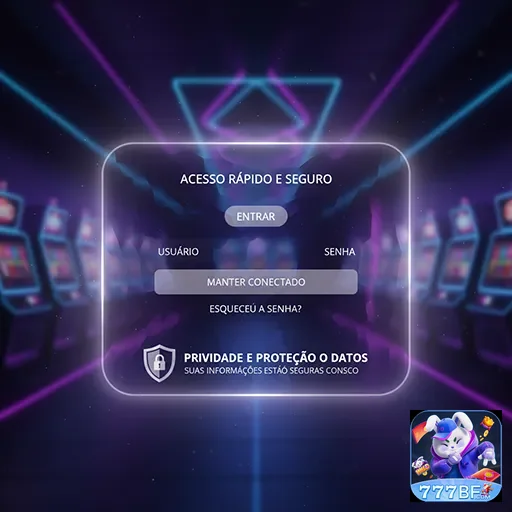 Tela de login segura do 777bf com acesso rápido.