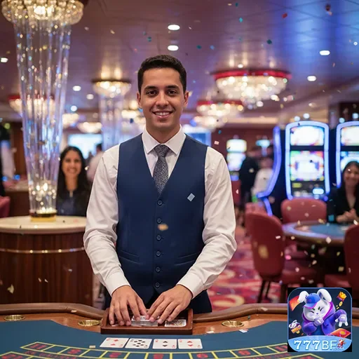 Jogador em cassino com acesso online pelo 777bf.