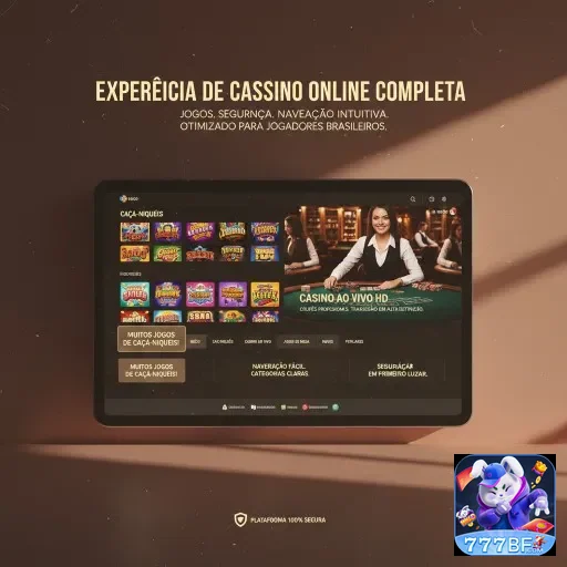 Tela do 777bf exibindo jogos de cassino online em tablet.