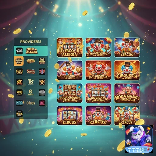 Interface de jogos de slot no 777bf com opções VIP.