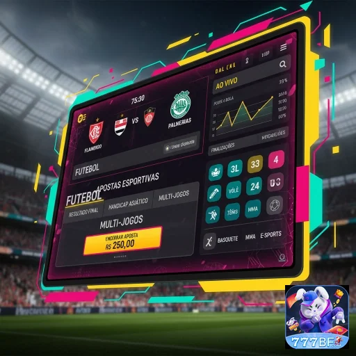 Interface de apostas esportivas na 777bf com dados em tempo real.