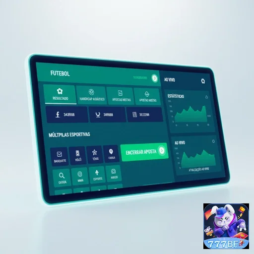Interface de apostas ao vivo da 777bf em tablet.