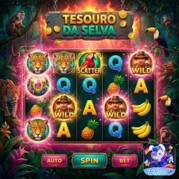 Interface do jogo Tesouro da Selva no site 777bf.