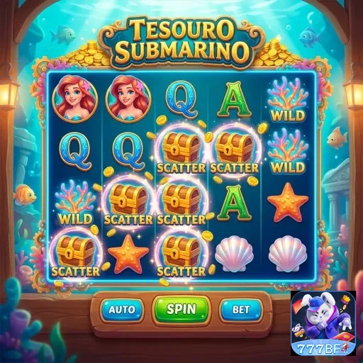 Slot 'Tesouro Submarino' da plataforma 777bf com recursos VIP.